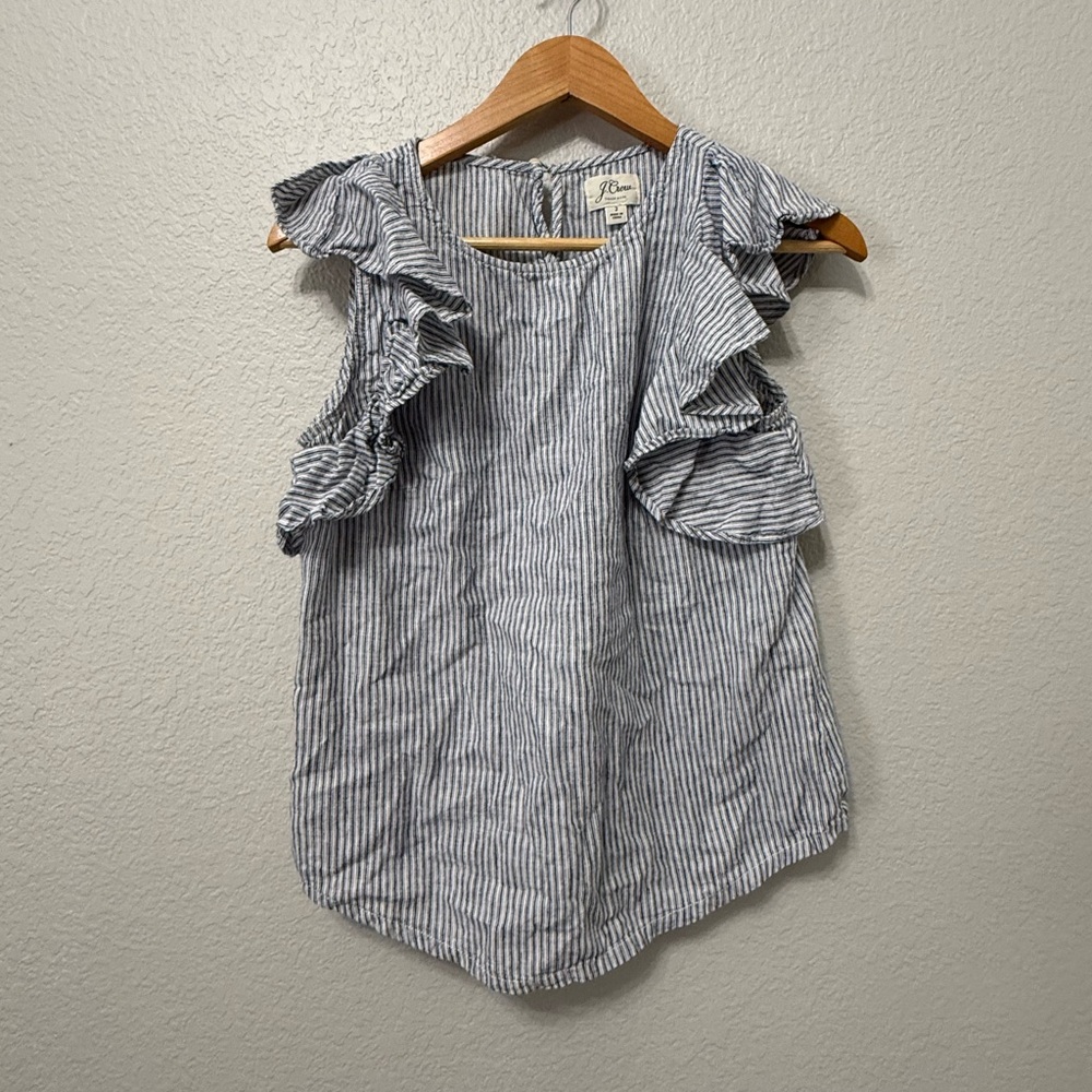 J. Crew Ruffle Sleeve Top